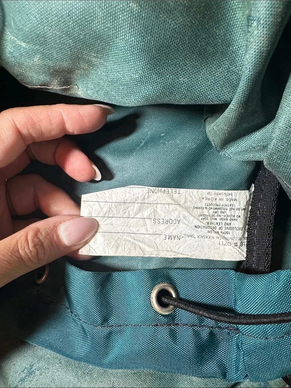 Vintage LL BEAN Rucksack Back Pack Leather Bottom